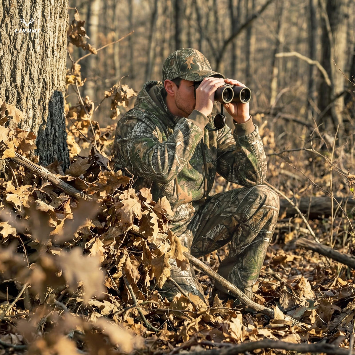 LOOGU Hunting Hoodies Fleece Lining Performance Insulation Pullover D50-1 — Loogu Super Tree Camo