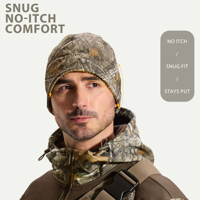 LOOGU Unisex Camo Beanie Hat for Hunting B08 — Loogu Super Tree Camo/Orange