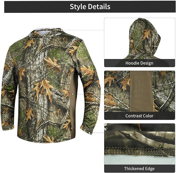 LOOGU Hunting Long Sleeve  Hoodie  Tree Camo Contrast T51 — 未设置颜色选项
