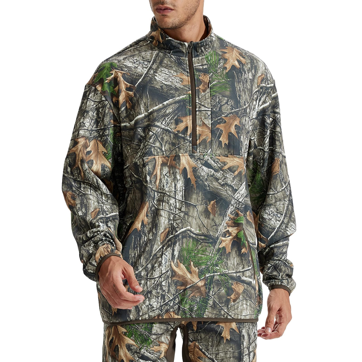 LOOGU Half Zip Hunting Fleece Pullover D30 — Loogu Super Tree Camo