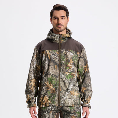 Fleece-Lined Softshell Jacket M50-1 — Brown,Loogu Super Tree Camo