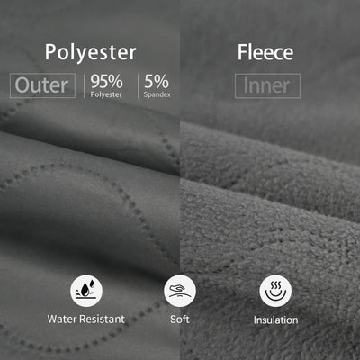 LOOGU Sofa Blanket Polar Fleece for Living Room Travel Camping BL50 — Grey
