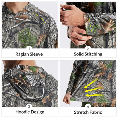 LOOGU Hunting Hoodie Long Sleeve Shirt T70 — Loogu Super Tree Camo