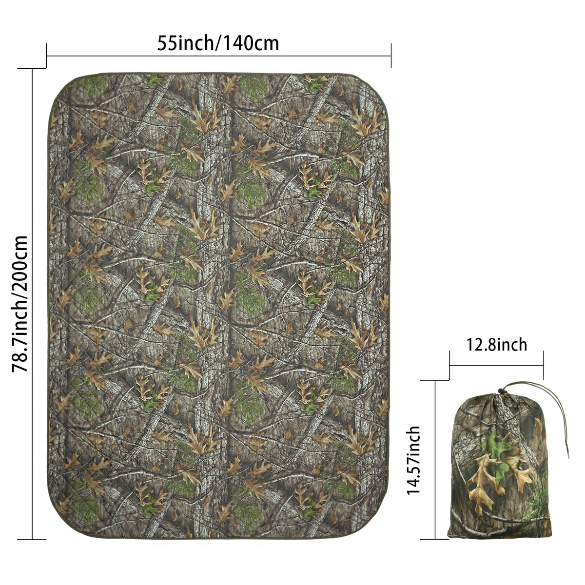 LOOGU Camo Blanket Waterproof Insulation Poncho Liner BL60 — Loogu Super Tree Camo