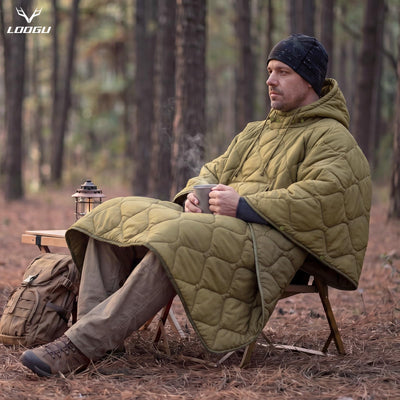 LOOGU Camo Blanket Zipper Insulated Sleeping Bag IP10 — Coyote