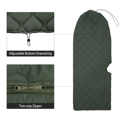 LOOGU Camo Blanket Zipper Insulated Sleeping Bag IP10 — Alpha Green