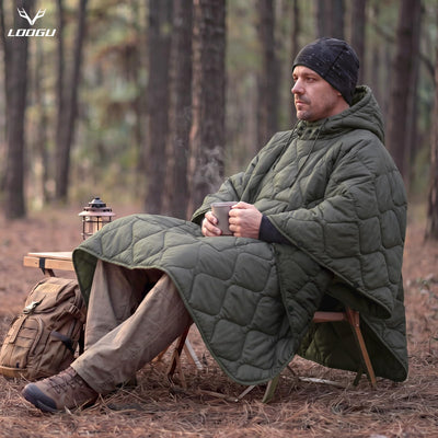 LOOGU Camo Blanket Zipper Insulated Sleeping Bag IP10 — Alpha Green