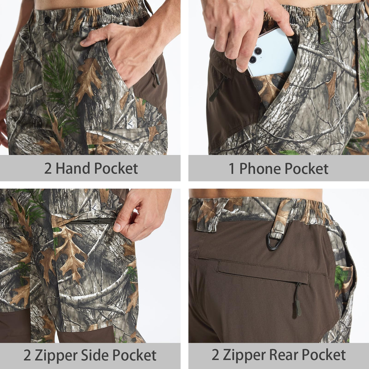 LOOGU Camo Hunting Pants 7 Pockets H70 — Loogu Super Tree Camo Dark Brown