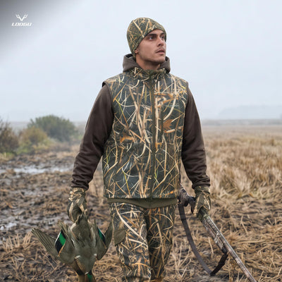 LOOGU  Unisex Camo Beanie Hat for Hunting B09 — Loogu Grass Shadow