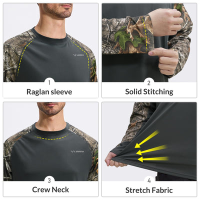 LOOGU Active Lifestyle Fishing Long Sleeve Shirt T33 — Dark Grey,Loogu Super Tree Camo