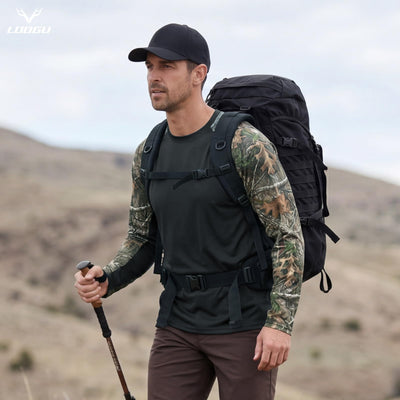 LOOGU Active Lifestyle Fishing Long Sleeve Shirt T33 — Black,Loogu Super Tree Camo
