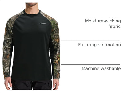 LOOGU Active Lifestyle Fishing Long Sleeve Shirt T33 — Black,Loogu Super Tree Camo