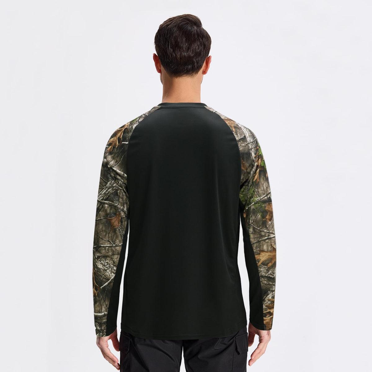 LOOGU Active Lifestyle Fishing Long Sleeve Shirt T33 — Black,Loogu Super Tree Camo