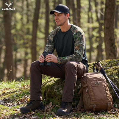 LOOGU Active Lifestyle Fishing Long Sleeve Shirt T33 — Black,Loogu Super Tree Camo