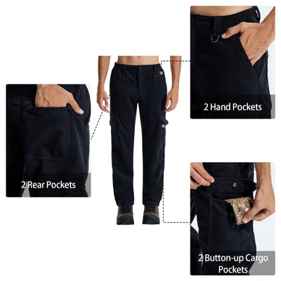 LOOGU Camo Hunting  Fleece Insulation Pants 5 pocket P10 — Black