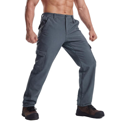 LOOGU Hiking Workwear Fleece Insulation Pants 6 pocket P20-1 — Dark Grey