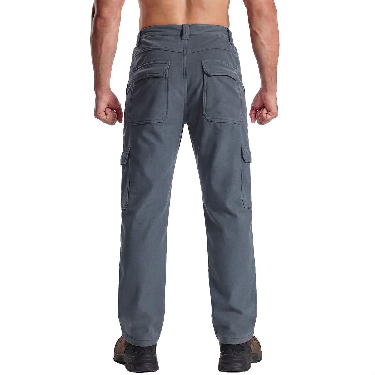 LOOGU Hiking Workwear Fleece Insulation Pants 6 pocket P20-1 — Dark Grey
