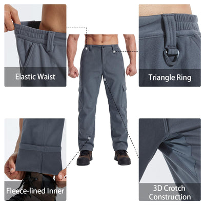 LOOGU Hiking Workwear Fleece Insulation Pants 6 pocket P20-1 — Dark Grey