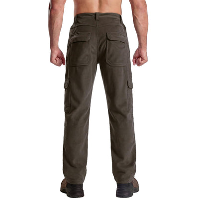 LOOGU Hiking Workwear Fleece Insulation Pants 6 pocket P20-1 — Dark Brown