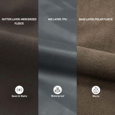 LOOGU Hiking Workwear Fleece Insulation Pants 6 pocket P20-1 — Dark Brown