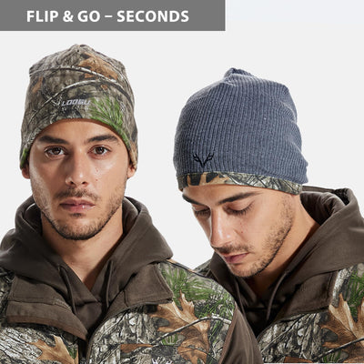 LOOGU Unisex Camo Beanie Hat for Hunting B10 — Loogu Super Tree Camo,Dark Gray
