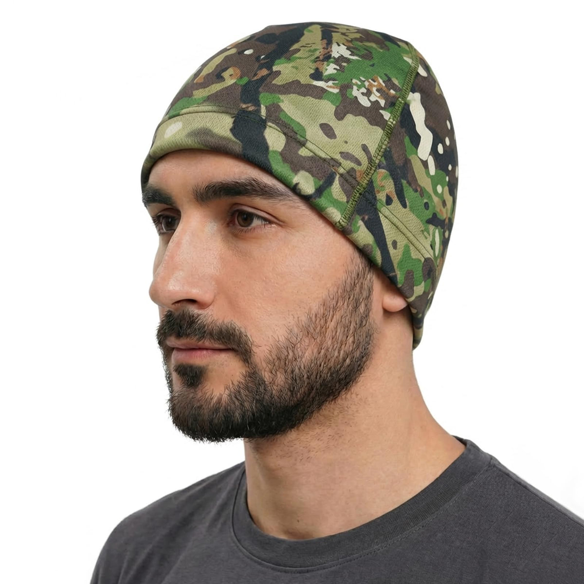 LOOGU  Unisex Camo Beanie Hat for Hunting B09 — Loogu Spretta Woodland