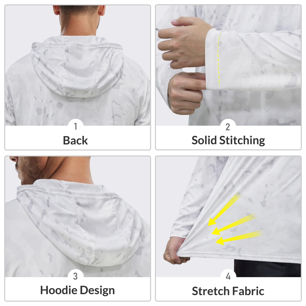Lightweight Hunting Hoodie T50 — Loogu Spretta White