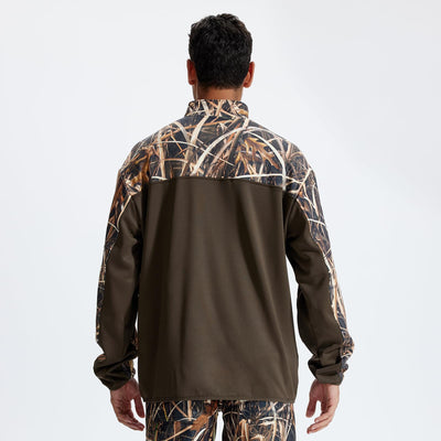 LOOGU Half Zip Hunting Fleece Pullover D30 — Brown,Loogu Super Tree Camo