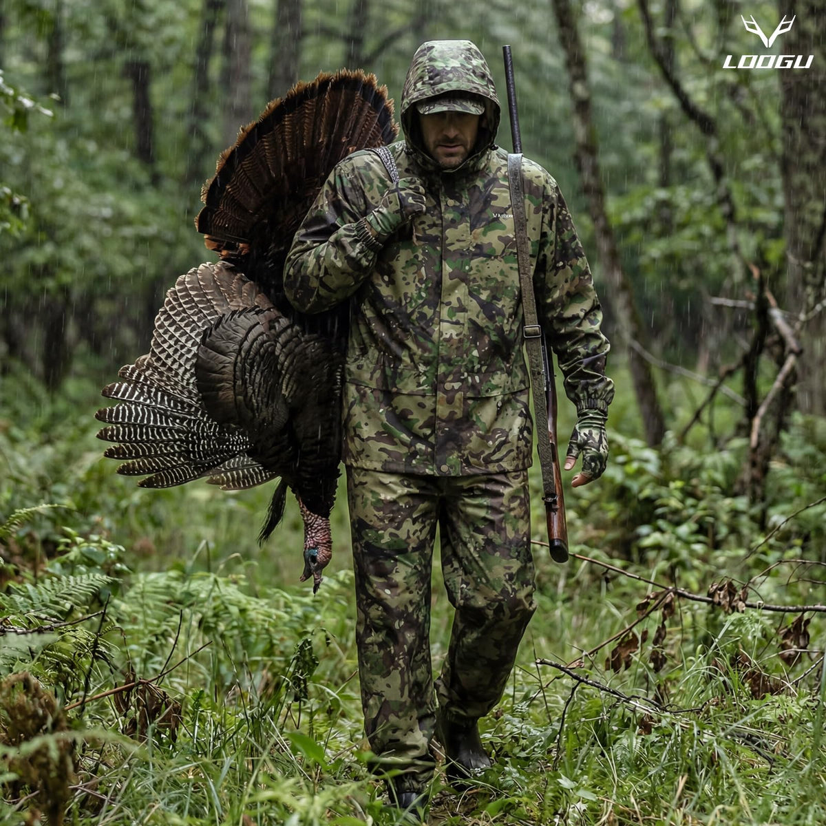 LOOGU camo rainsuit TPU SPRETTA Camo RS20 — Loogu Spretta Woodland
