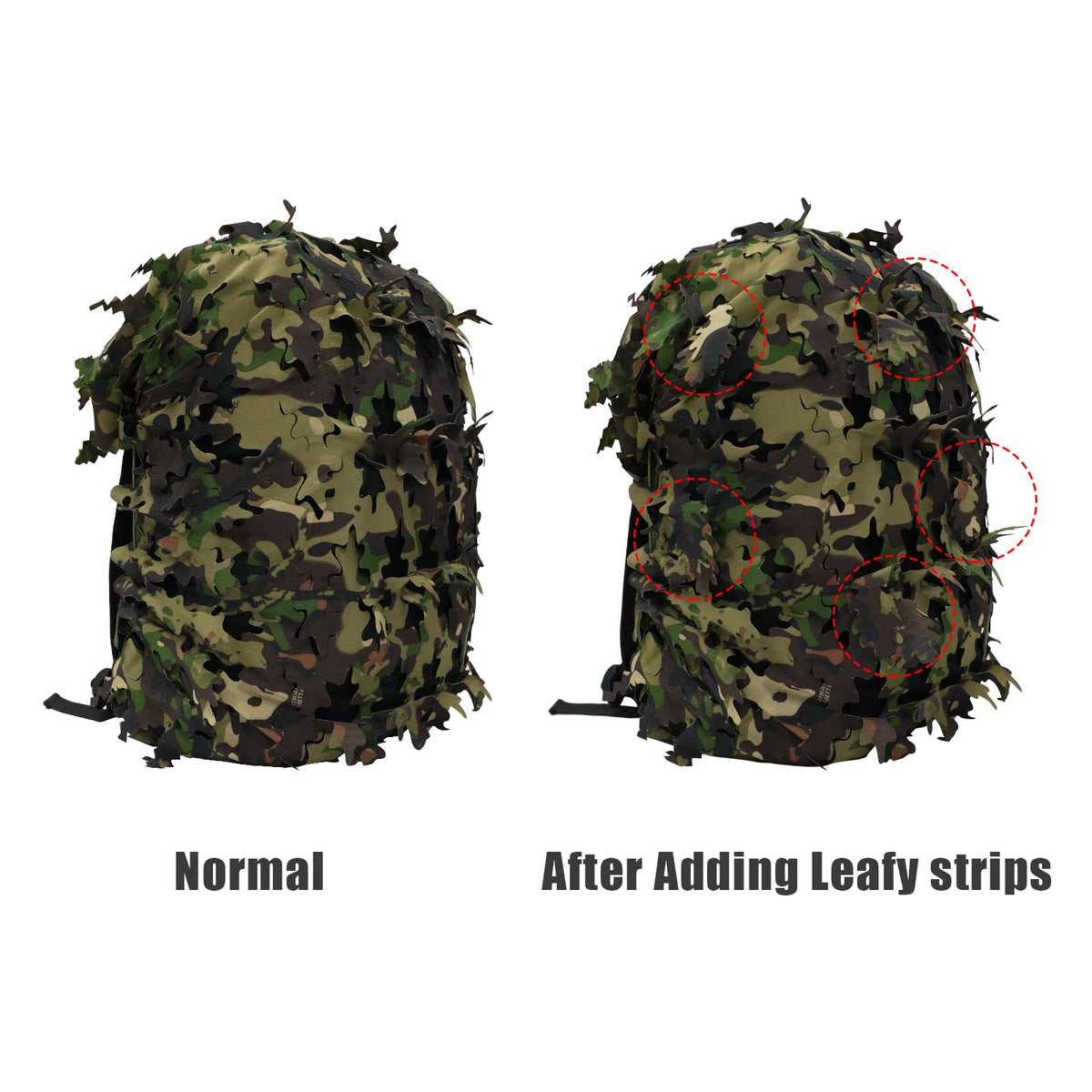 LOOGU Camo Tactical Backpack Cover Oak Leaf — Loogu Spretta Woodland