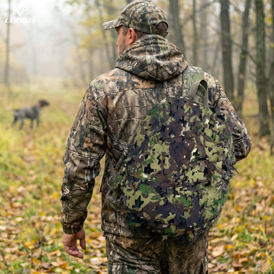 LOOGU Camo Tactical Backpack Cover Oak Leaf — Loogu Spretta Woodland