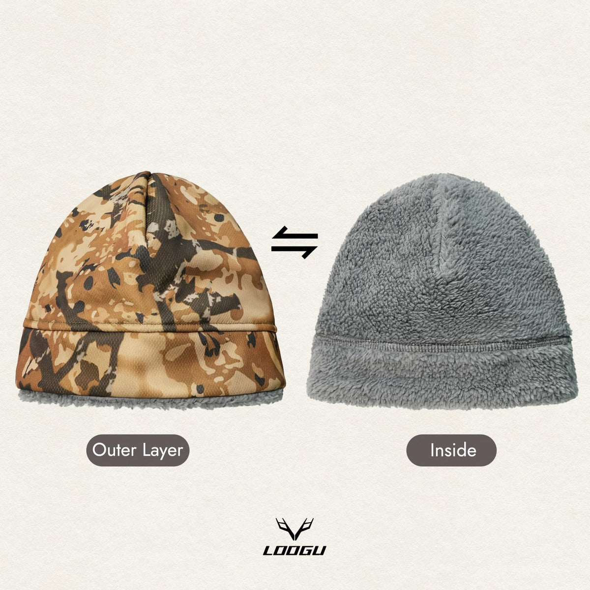 LOOGU Unisex Camo Beanie Hat for Hunting B11 — Loogu Spretta Desert