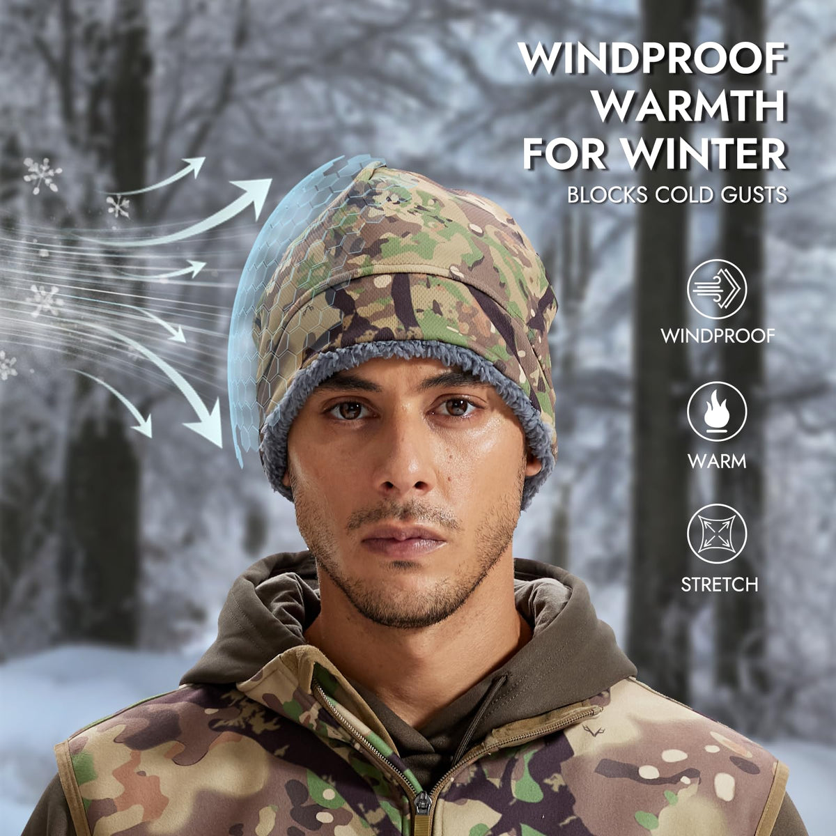 LOOGU Unisex Camo Beanie Hat for Hunting B11 — Loogu Spretta MT