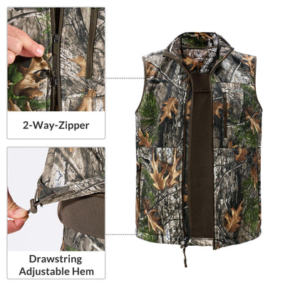 Fleece-Lined Hunting Vest M10-1 — Loogu Super Tree Camo