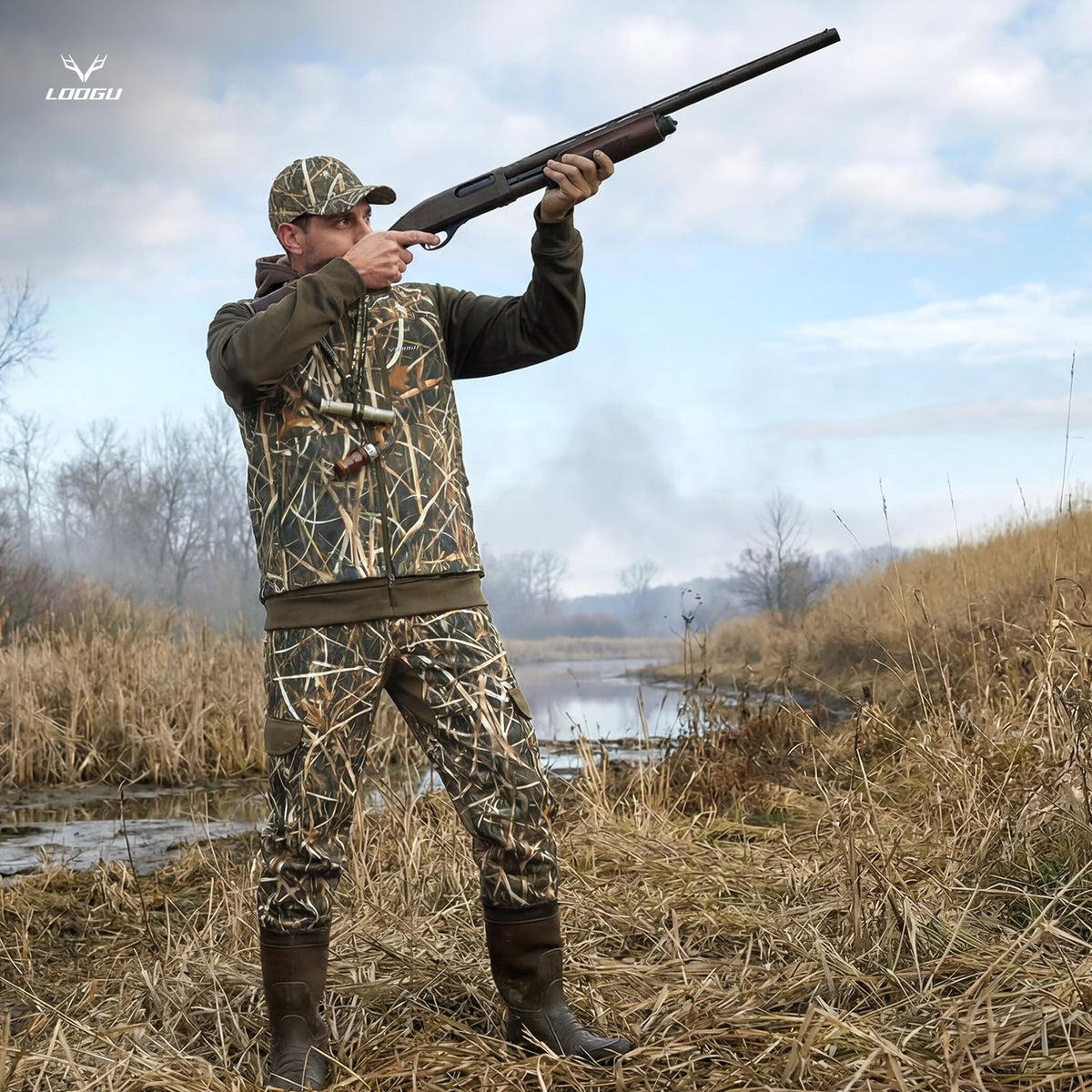 Fleece-Lined Hunting Vest M10-1 — Loogu Grass Shadow