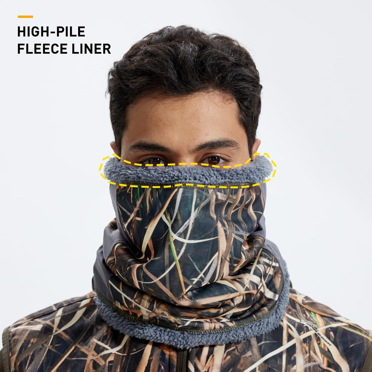 LOOGU Fleece Neck Gaiter N10 — Loogu Grass Shadow