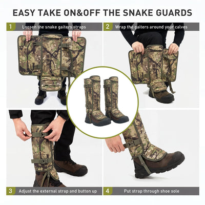 LOOGU Snake Gaiters, Waterproof Oxford Leg Guards for Hunting Hiking SG10 — Loogu Spretta MT
