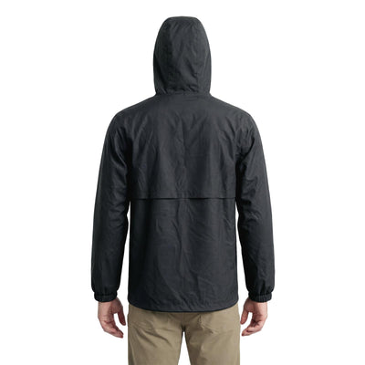 LOOGU Men’s Lightweight Waterproof Rain Shell Packable with Hood J10 — Black