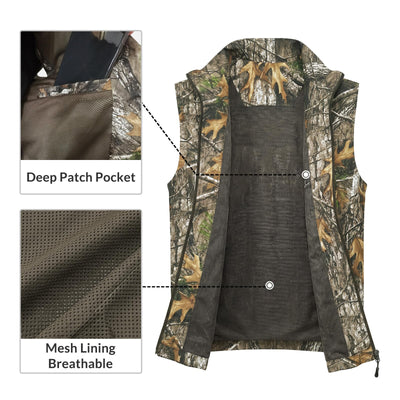 LOOGU Men’s Camo Hunting Vest Lightweight with Pockets M30 — Loogu Super Tree Camo