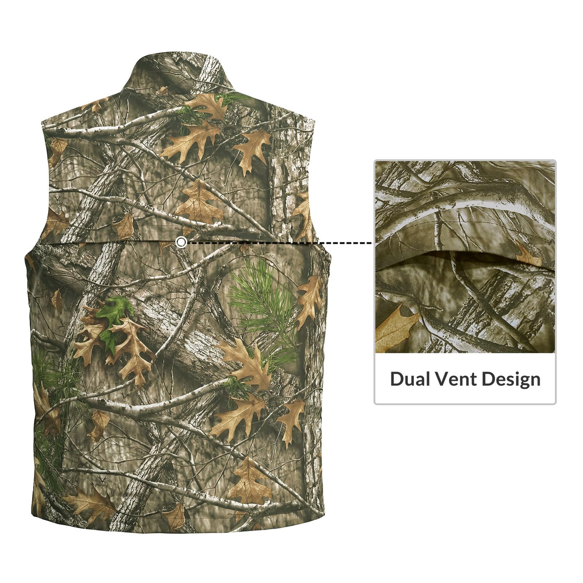 LOOGU Men’s Camo Hunting Vest Lightweight with Pockets M30 — Loogu Super Tree Camo