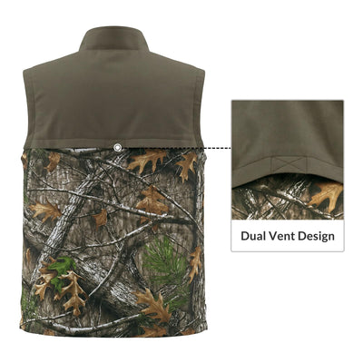 LOOGU Men’s Camo Hunting Vest Lightweight with Pockets M30 — Loogu Super Tree Camo Brown