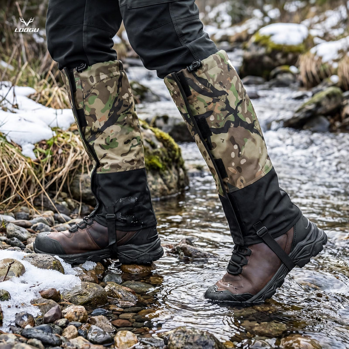 LOOGU Snow Gaiters Waterproof Camo Boot Gaiters Hunting SG20 — Loogu Spretta MT