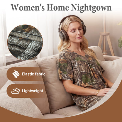 LOOGU Women's Nightgown with Pockets WN10