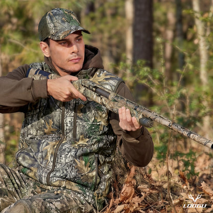 LOOGU Mens Camo Hunting Fleece Insulation Vest M10-1