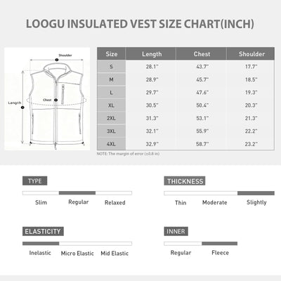 LOOGU Mens Camo Hunting Fleece Insulation Vest M10-1