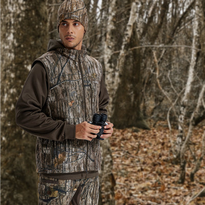 LOOGU Mens Camo Hunting Fleece Insulation Vest M10-1