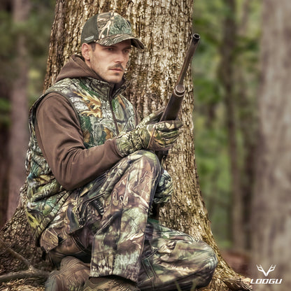 LOOGU Mens Camo Hunting Fleece Insulation Vest M10-1