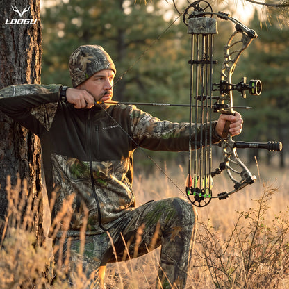 LOOGU Camo Hunting  Fleece Insulation Pants 6 pocket P20-1