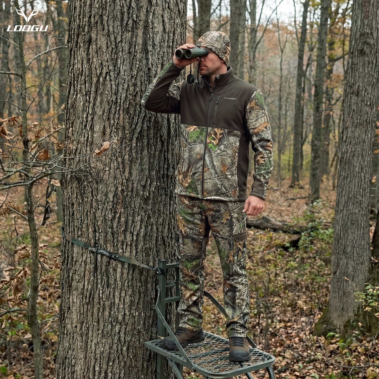 LOOGU Camo Hunting  Fleece Insulation Pants 6 pocket P20-1