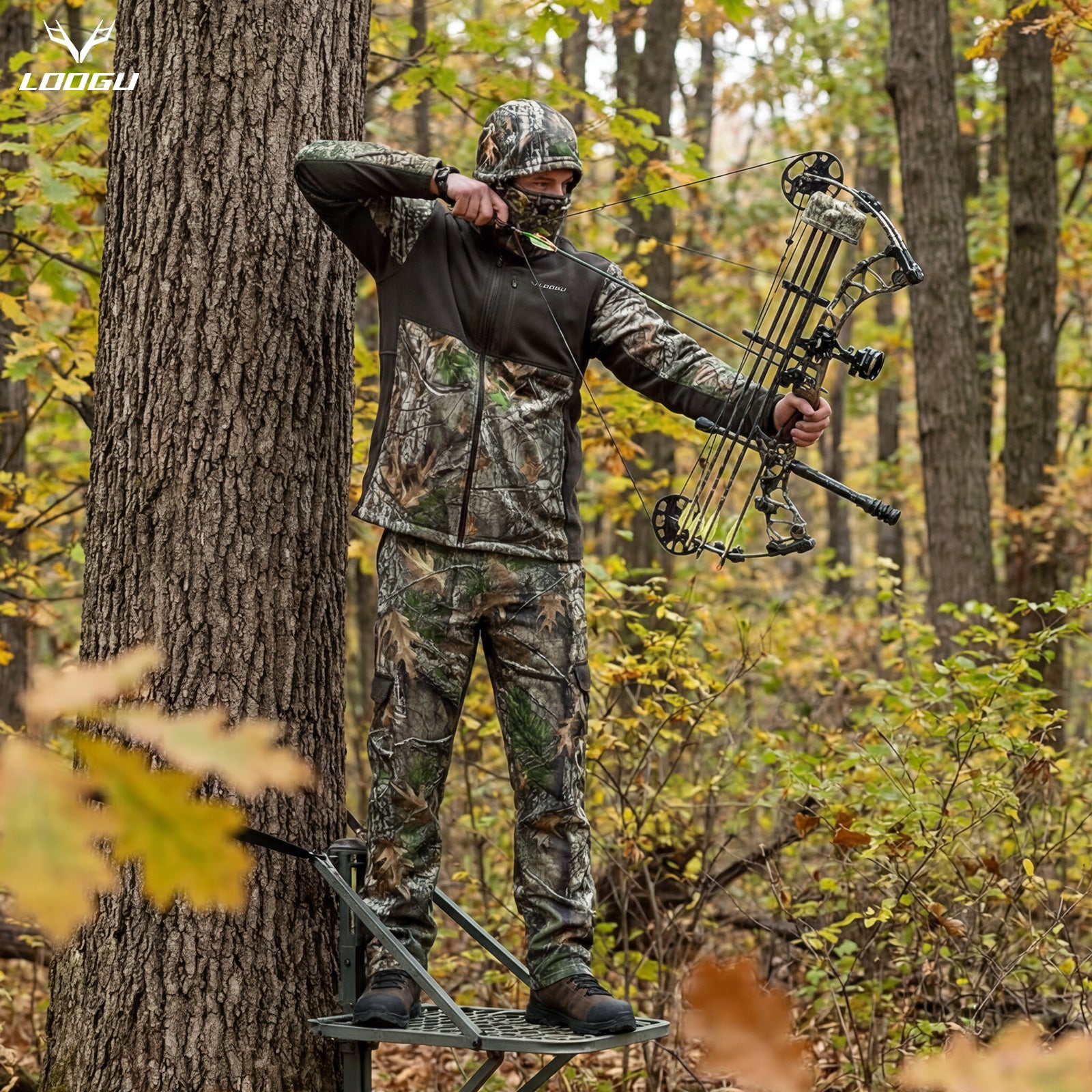 LOOGU Camo Hunting Fleece Lining Jacket M40
